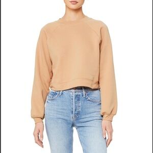& Other Stories Cropped Raglan Sweatshirt Pullover Sz 12